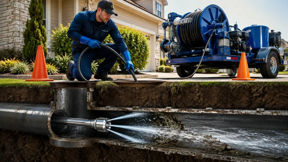 Main Sewer Line Hydro Jet Cleaning in Raisin City